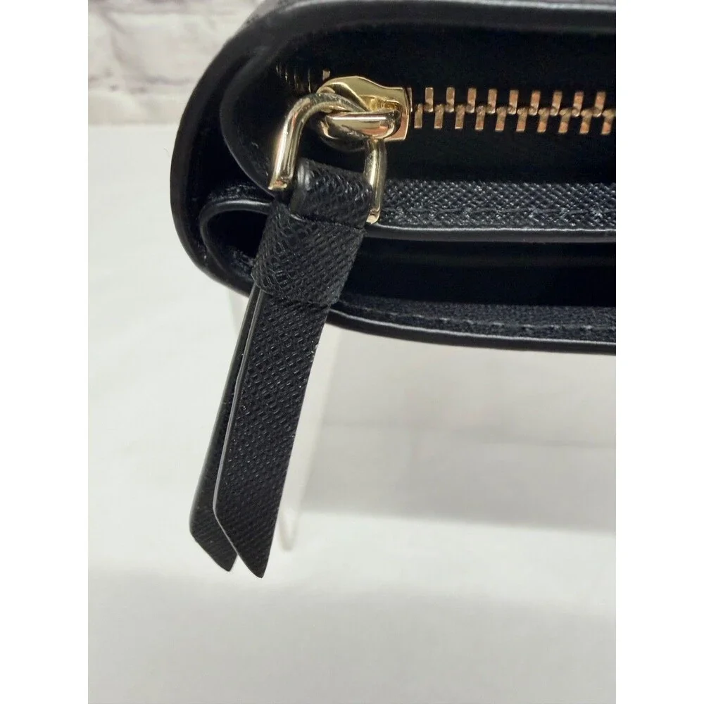 Kate Spade Saffiano Leather Compact Bifold Wallet w/ Zip-Around Coin Compartment